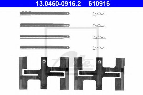 ATE 13046009162 Комплектуючі, колодки дискового гальма