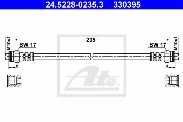 ATE 24522802353 Гальмівний шланг