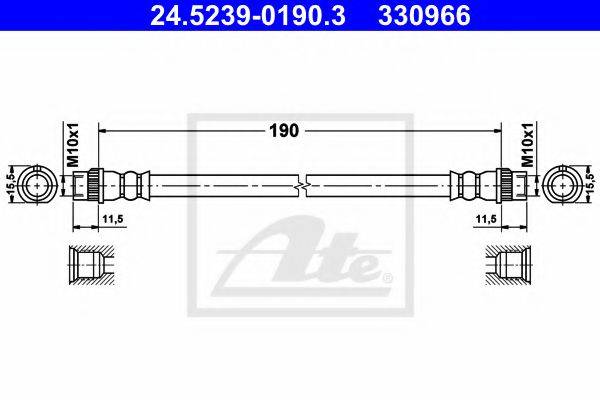 ATE 24523901903 Гальмівний шланг