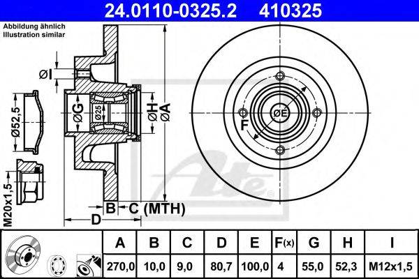 ATE 24011003252 гальмівний диск