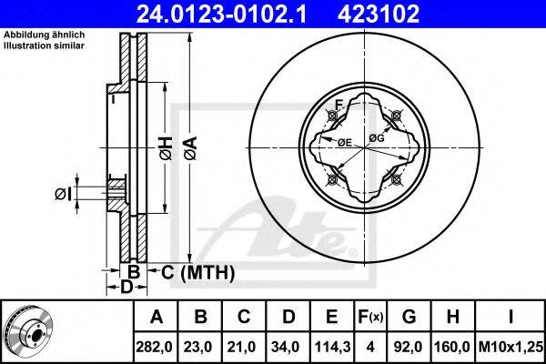 ATE 24012301021 гальмівний диск