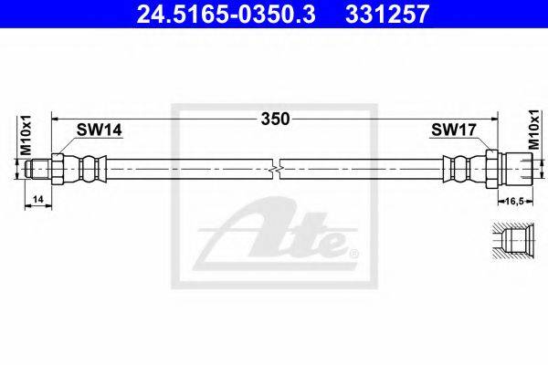ATE 24516503503 Гальмівний шланг