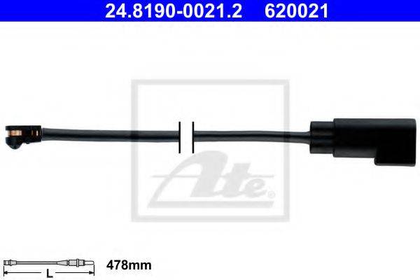 ATE 24819000212 Сигналізатор, знос гальмівних колодок