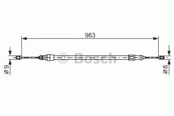 BOSCH 1987477489 Трос, стоянкова гальмівна система
