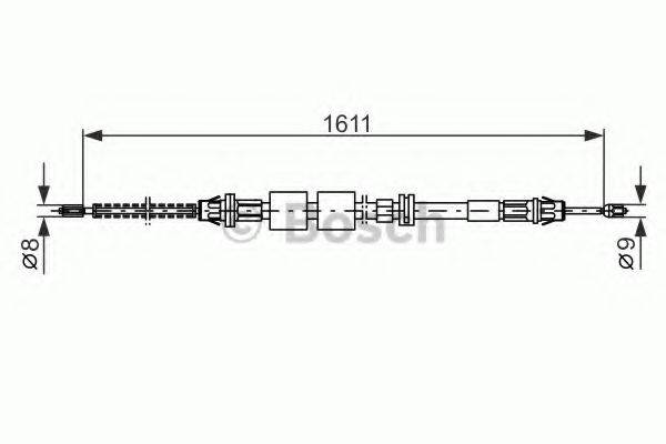 BOSCH 1987477521 Трос, стоянкова гальмівна система