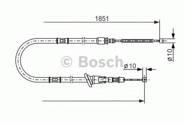 BOSCH 1987477864 Трос, стоянкова гальмівна система