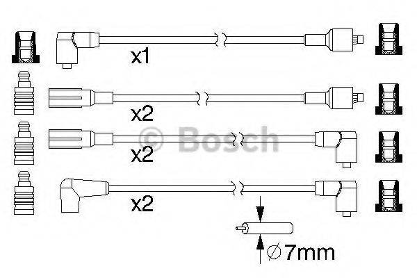 BOSCH 0986357073 Комплект дротів запалювання