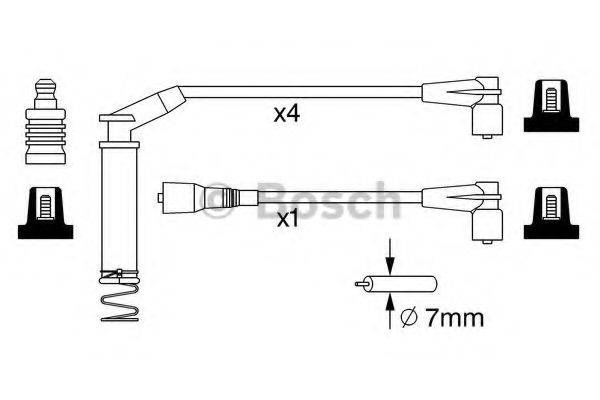 BOSCH 0986357279 Комплект дротів запалювання