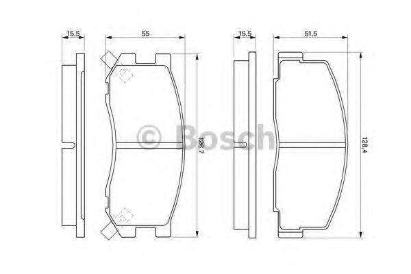 BOSCH 0986424133 Комплект гальмівних колодок, дискове гальмо