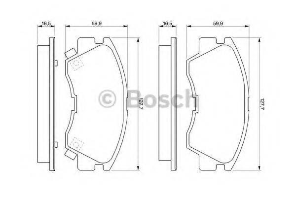 BOSCH 0986460978 Комплект гальмівних колодок, дискове гальмо