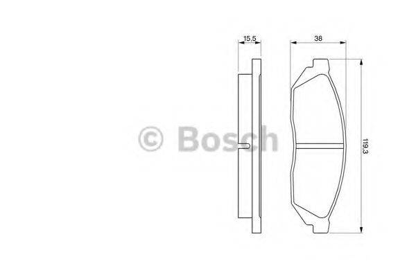 BOSCH 0986467311 Комплект гальмівних колодок, дискове гальмо