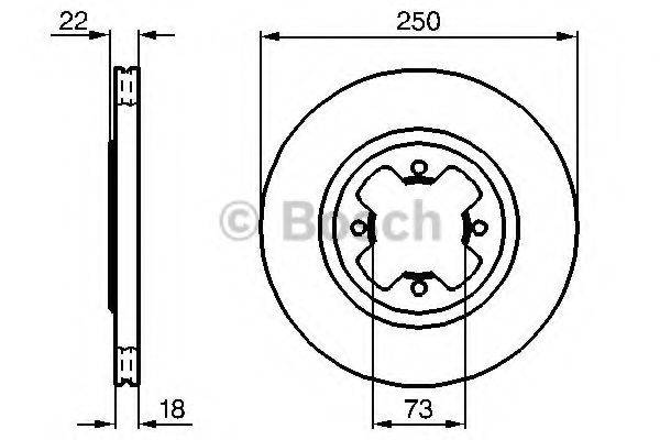 BOSCH 0986478260 гальмівний диск