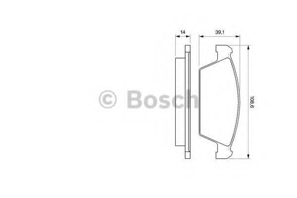 BOSCH 0986494066 Комплект гальмівних колодок, дискове гальмо