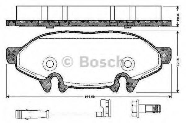 BOSCH 0986TB2882 Комплект гальмівних колодок, дискове гальмо