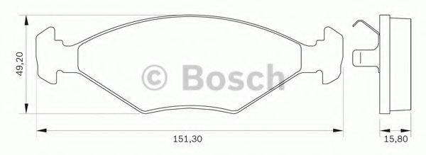 BOSCH 0986BB0025 Комплект гальмівних колодок, дискове гальмо
