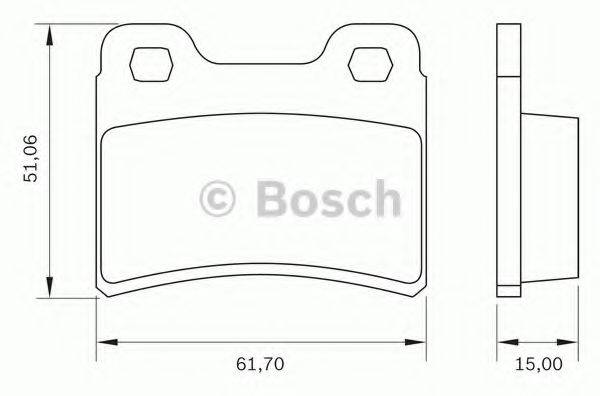 BOSCH 0986BB0047 Комплект гальмівних колодок, дискове гальмо