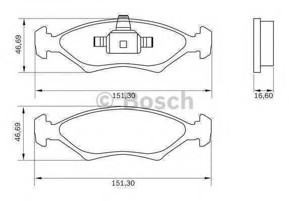 BOSCH 0986BB0793 Комплект гальмівних колодок, дискове гальмо