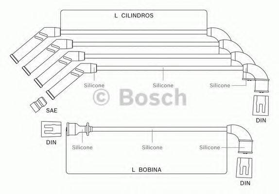 BOSCH F00099C114 Комплект дротів запалювання