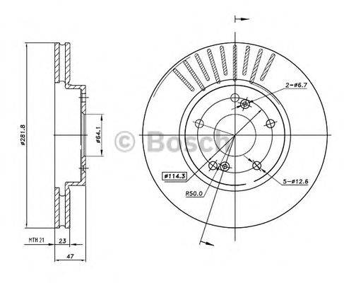 BOSCH 0986BB4326 гальмівний диск
