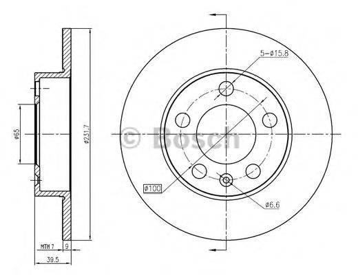 BOSCH 0986BB4359 гальмівний диск