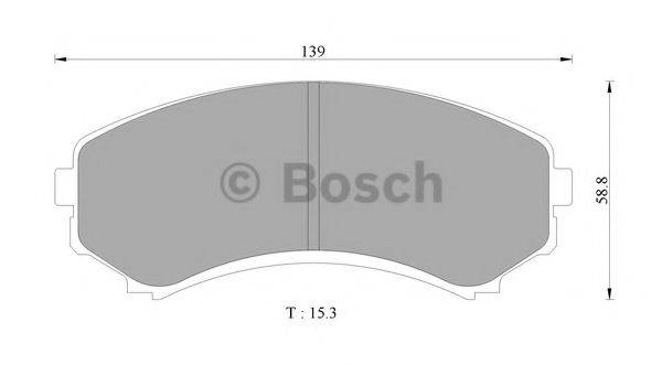 BOSCH 0986505078 Комплект гальмівних колодок, дискове гальмо