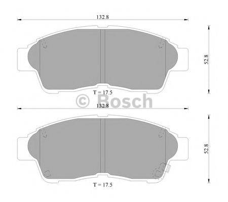 BOSCH 0986505962 Комплект гальмівних колодок, дискове гальмо