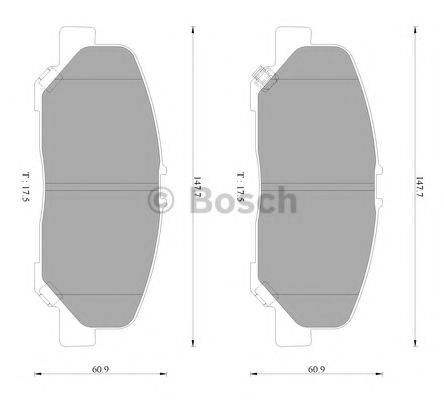 BOSCH 0986AB2448 Комплект гальмівних колодок, дискове гальмо