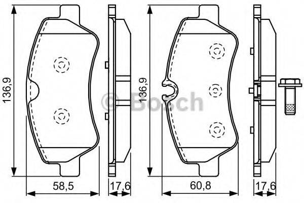 BOSCH 0986TB3202 Комплект гальмівних колодок, дискове гальмо