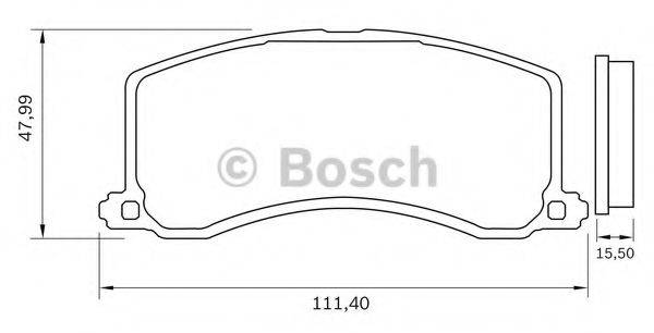 BOSCH 0986BB0579 Комплект гальмівних колодок, дискове гальмо