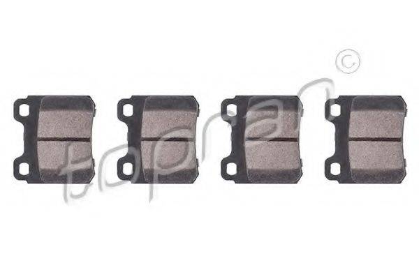 TOPRAN 202448 Комплект гальмівних колодок, дискове гальмо