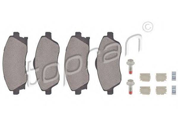 TOPRAN 206128 Комплект гальмівних колодок, дискове гальмо