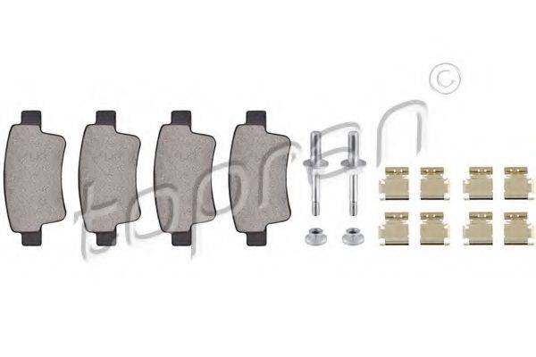 TOPRAN 207643 Комплект гальмівних колодок, дискове гальмо