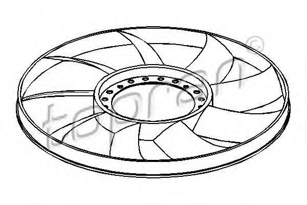 TOPRAN 110295 Крильчатка вентилятора, охолодження двигуна