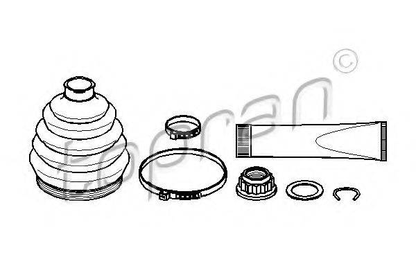 TOPRAN 108209 Комплект пильника, приводний вал