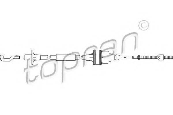 TOPRAN 201344 Трос, управління зчепленням