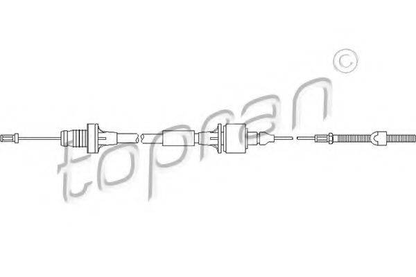 TOPRAN 205612 Трос, управління зчепленням