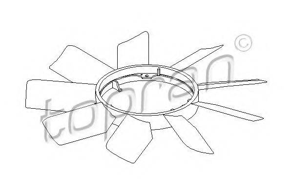 TOPRAN 400997 Крильчатка вентилятора, охолодження двигуна