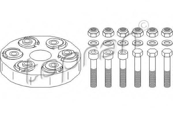 TOPRAN 400238 Шарнір, поздовжній вал