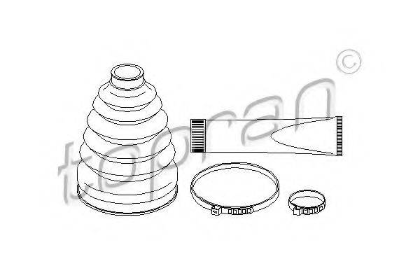 TOPRAN 301237 Комплект пильника, приводний вал