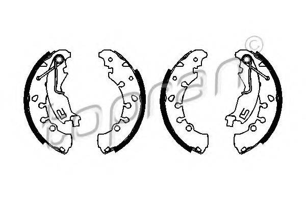TOPRAN 207970 Комплект гальмівних колодок