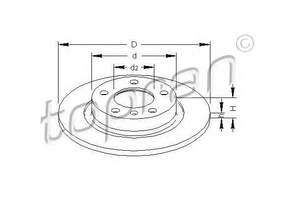TOPRAN 207655 гальмівний диск