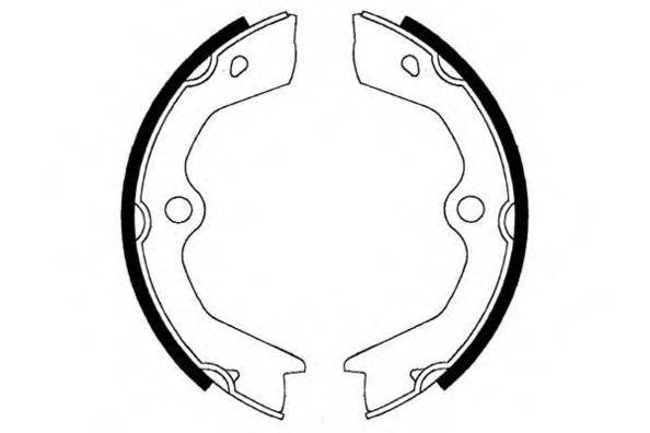 E.T.F. 090625 Комплект гальмівних колодок, стоянкова гальмівна система