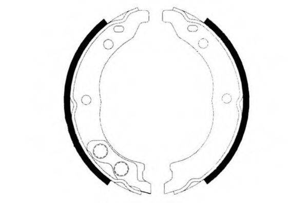 E.T.F. 090649 Комплект гальмівних колодок, стоянкова гальмівна система