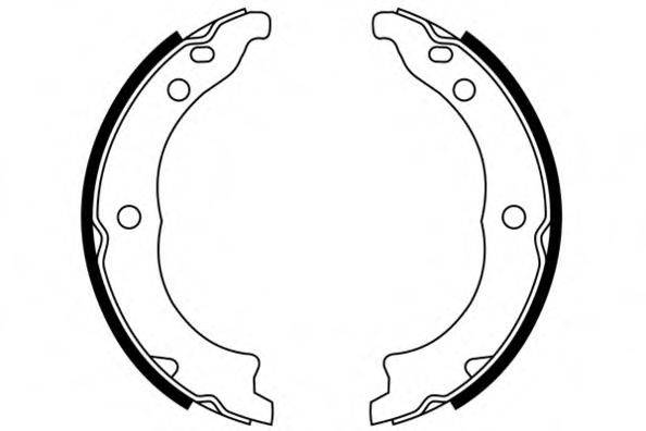 E.T.F. 090654 Комплект гальмівних колодок; Комплект гальмівних колодок, стоянкова гальмівна система