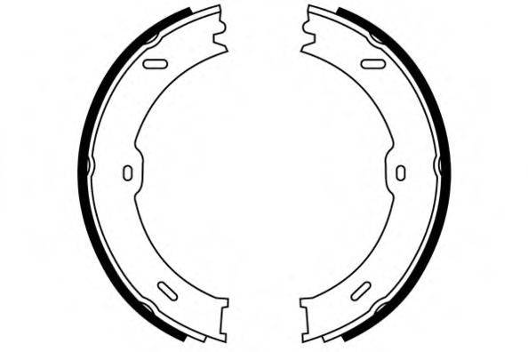 E.T.F. 090655 Комплект гальмівних колодок; Комплект гальмівних колодок, стоянкова гальмівна система