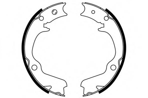 E.T.F. 090669 Комплект гальмівних колодок; Комплект гальмівних колодок, стоянкова гальмівна система