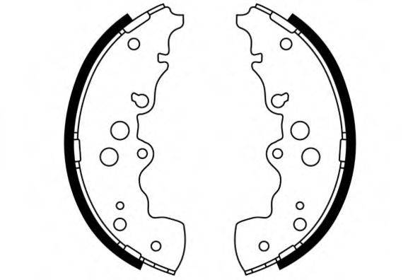 E.T.F. 090671 Комплект гальмівних колодок; Комплект гальмівних колодок, стоянкова гальмівна система