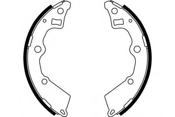 E.T.F. 090697 Комплект гальмівних колодок; Комплект гальмівних колодок, стоянкова гальмівна система