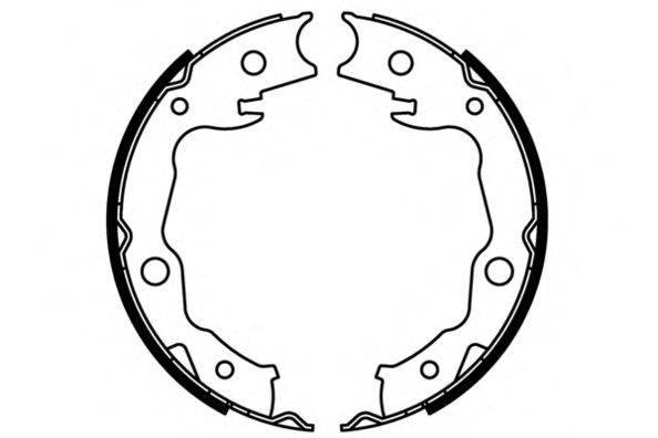 E.T.F. 090705 Комплект гальмівних колодок; Комплект гальмівних колодок, стоянкова гальмівна система