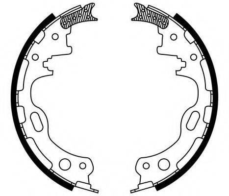 E.T.F. 090716 Комплект гальмівних колодок; Комплект гальмівних колодок, стоянкова гальмівна система